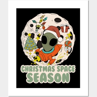 Christmas Space Season Posters and Art